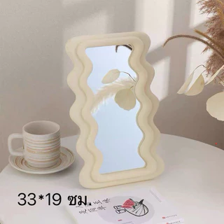 Cloud mirror ☁️กระจกรูปทรงก้อนเมฆสีขาว ☀️พร้อมขาตั้ง ขนาดใหม่ สวยมาก สินค้าตกแต่งห้อง ราคาถูก