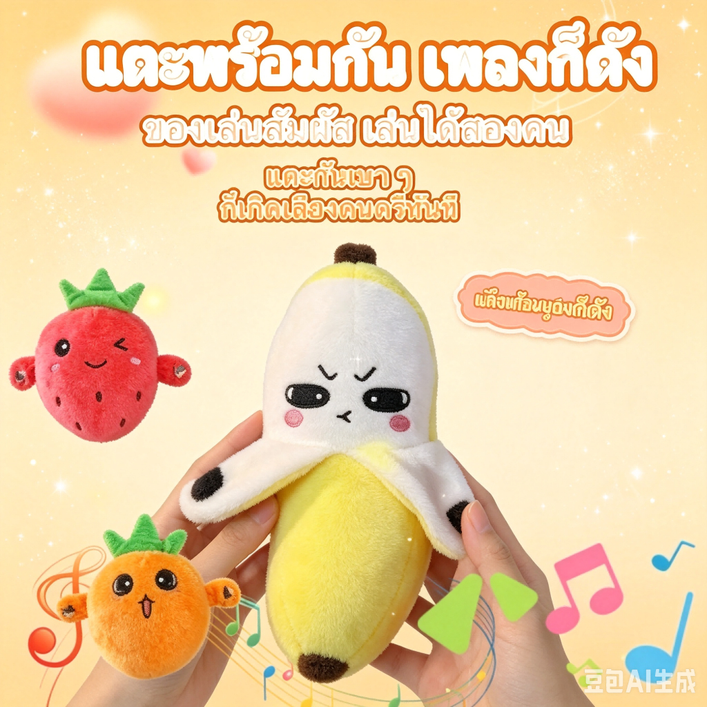ตุ๊กตาของเล่นดนตรีสัมผัส2คน แบบร่างกาย เสริมพัฒนาการเด็ก ของเล่นติดบ้าน เล่นกับลูก/แฟน ของขวัญวันเกิดน่ารัก