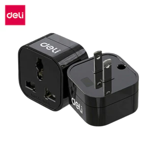 Deli อแดปเตอร์ หัวปลั๊ก หัวปลั๊กพกพา EU US พกเดินทางสะดวก มารตรฐานสากล Adapter Travel Adapter