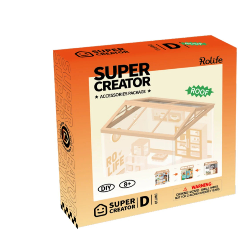 Robotime & Rolife ชุดโมเดลตัวต่อไม้ชิ้นส่วน หลังคา Roof D for Super Store Series / Super Creator Accessories