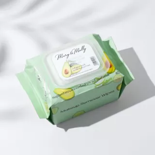 ทิชชู่เปียกทำความสะอาดเครื่องสำอาง Mary & Mally 40 แผ่น