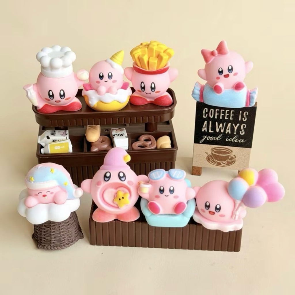 [8pcs]เรซิ่น น้องคิรบี้ มี 8 แบบ ตกแต่งสวยงาม น่าสะสม มาครบเซต พร้อมส่งจากไทย