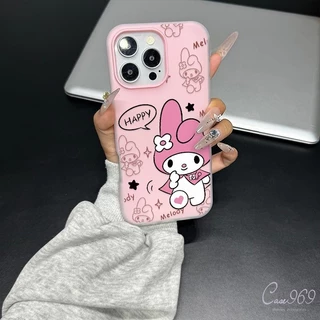 เคสไอโฟน 15 สำหรับ IPhone 16 13 12 11 Pro Max 16 15 7 8 Plus XS X XR Max ผ้าพันคอลายเมโลดี้โบว์หัวใจสุดน่ารักแบบใหม่2in1