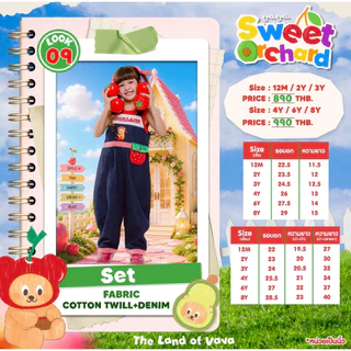 Thelandofvava 🐻LOOK09 - VNXM2020 เอี๊ยมยีนส์เด็ก 🐻 VAVA Sweet Orchard🧺 ลิขสิทธิ์แท้จาก vava
