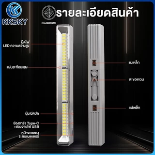 KKSKY 200000W ไฟฉุกเฉิน ไฟ LED ดวง ความสว่างสูง 880000mAhแบตเตอรี่เยอะ ใช้งานได้ยาวนาน ไฟแขวนผนัง ไฟห้อย ไฟตั้งแคมป์