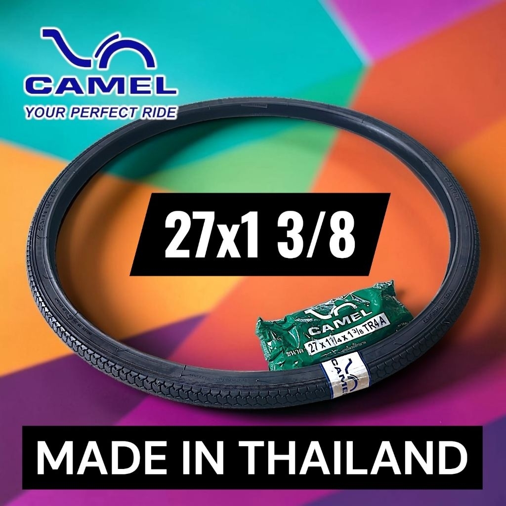 27×1 3/8 ยางจักรยานCAMEL(ยางไทย)
