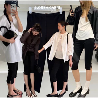 Korea Capri กางเกงคาปรี้รุ่นใหม่เนื้อผ้ายืด ผ้าหนา เก็บหุ่น พรางหุ่น ผ้ายืดนุ่ม กระชับกำลังดี เก็บทรงสวย ใส่แล้วดูเรียว