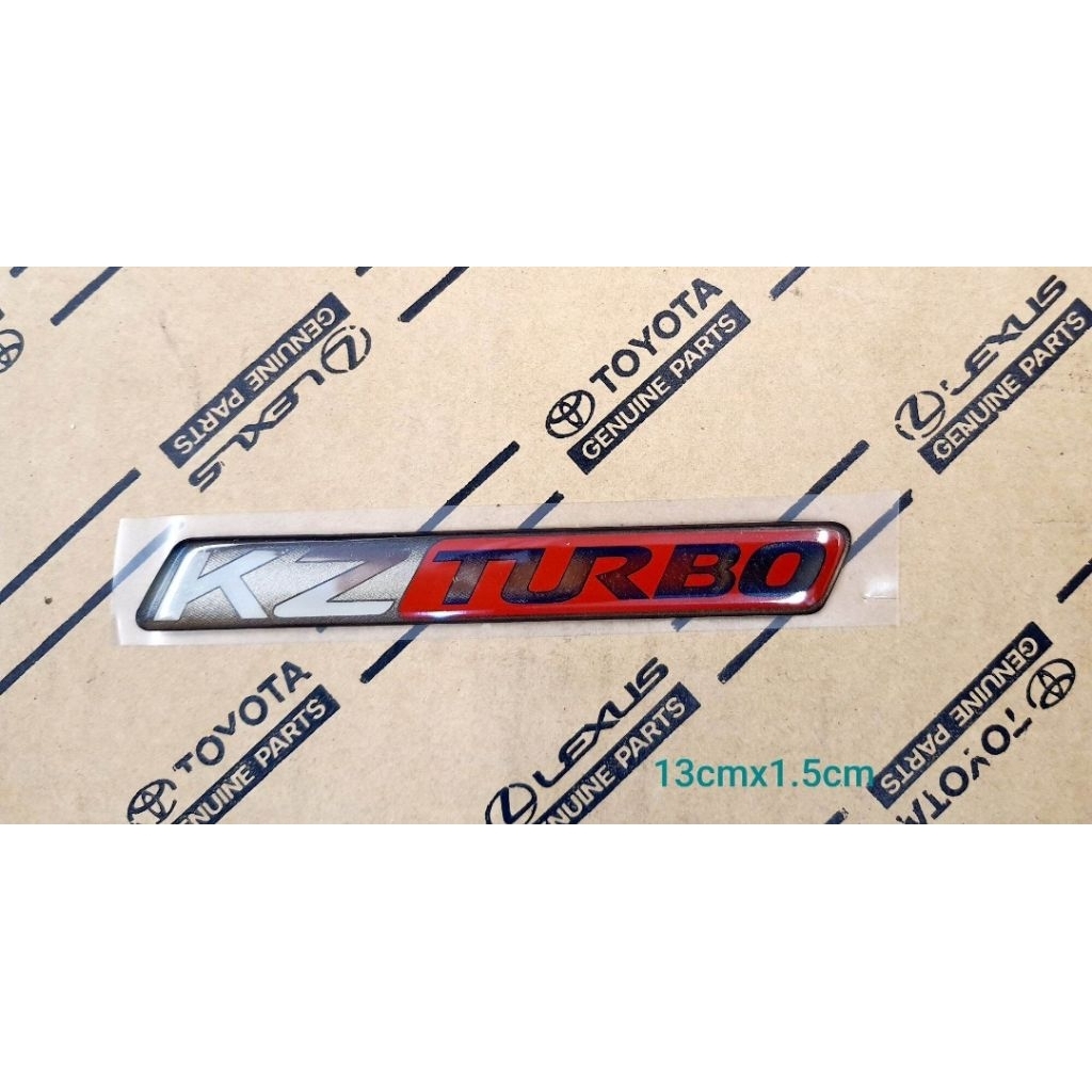 สติกเกอร์ Logo Hilux KZ ของแท้ Toyota Tiger Sport Cruiser 1 ชุด 2 ชิ้น