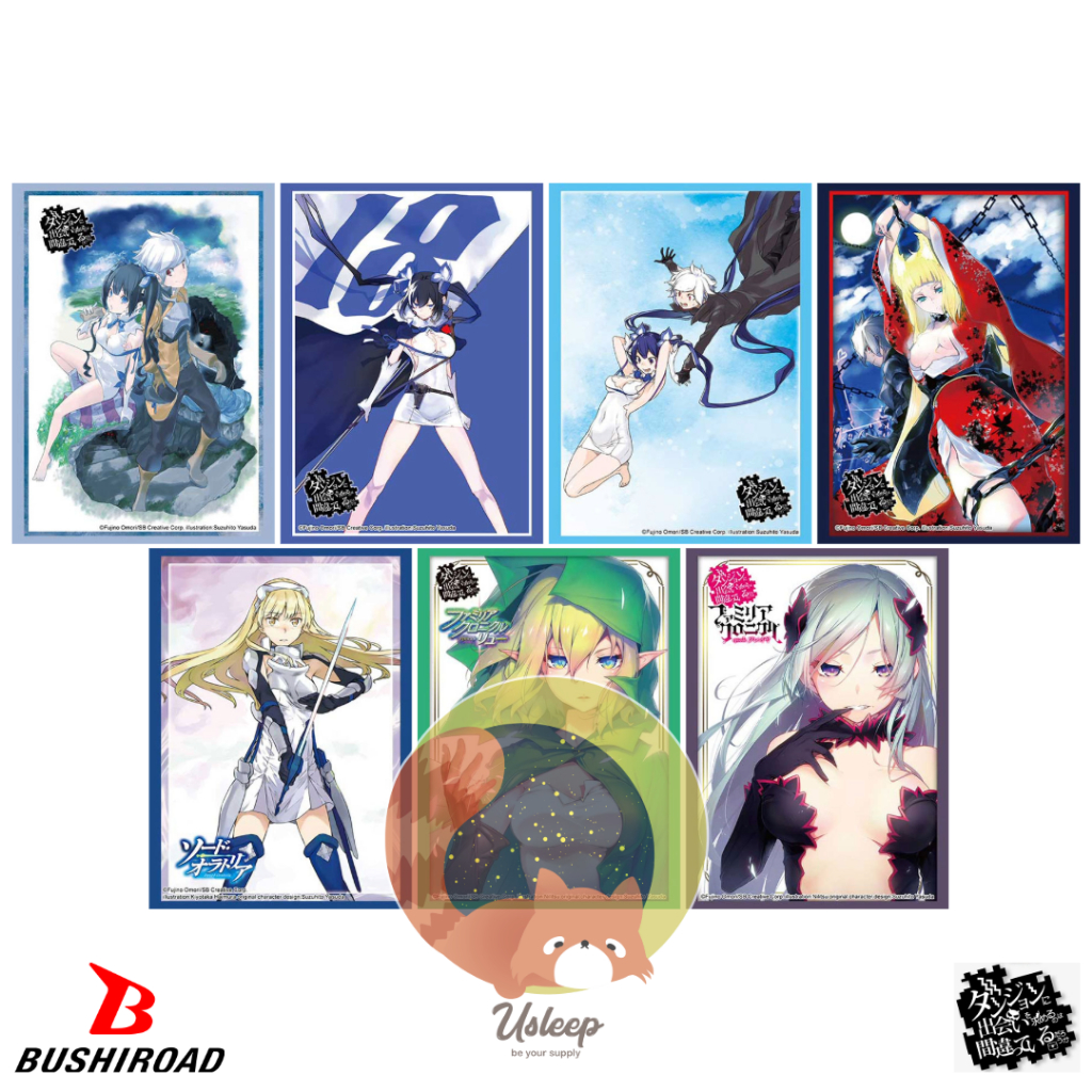 Bushiroad Sleeve HG Dungeon ni Deai wo Motomeru no wa Machigatteiru Darou ka : Bell, Hestia, Haruhime, Ryuu, Freya