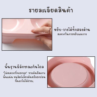 ชามข้าวแมว สีมินิมอล มินิใจ ชามอาหารสัตว์เลี้ยง สัตว์เลี้ยง น้องแมว สุนัข ชาม 2 ช่อง สีพาสเทล