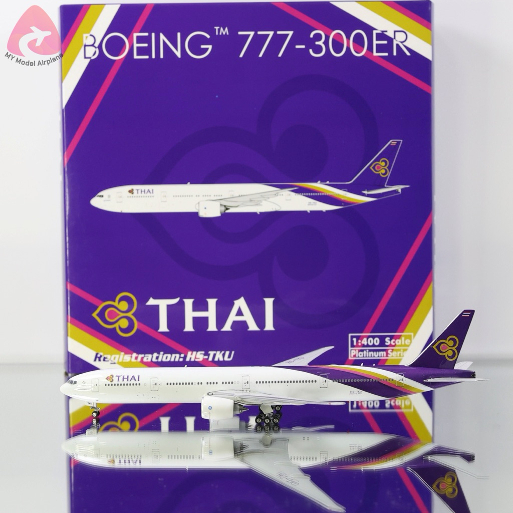 โมเดลเครื่องบิน Thai Airways B777-300ER "Acharasobhit" HS-TKU [PH11088] Phoenix Model 1:400 [พร้อมส่