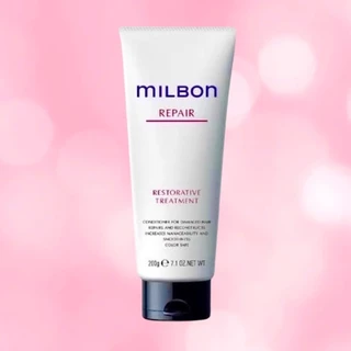 MILBON RESTORATIVE REPAIR 200 ML.แชมพู+ทรีทเม้น สำหรับผมแห้งเสีย ซ่อมแซมผมเสียได้อย่างล้ำลึก