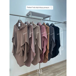 Thebest- Turkyhijab ผ้าอบายะห์พรีเมี่ยม เกรดดีผ้านุ่มใส่สบายมาก ทรงหน้าFreesize