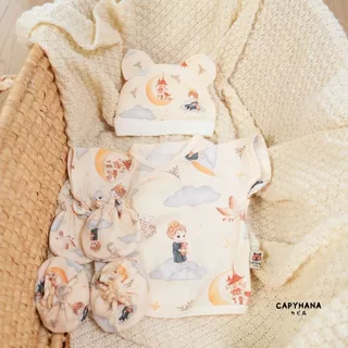Capyhana เสื้อเด็กทารกแรกเกิด เสื้อหลังเว้าหลังกันเลอะ ชุดเด็กทารกเสื้อหลังเว้าแขนสั้น