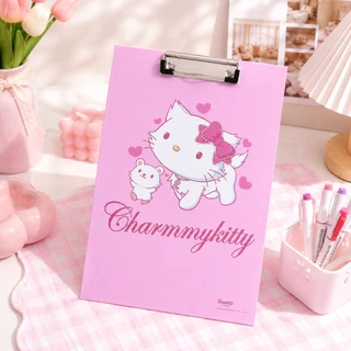 MOMOMARTคลิปบอร์ด ลาย Charmmy Kitty ลิขสิทธิ์แท้ Sanrio กระดาษรองเขียน Clip Board A4 มี 3 ลายให้เลือก