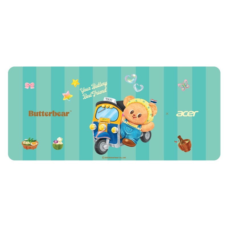 Mouse Pad (เมาส์แพด) ACER Butterbear series Mouse Pad 880 x 390 x 3 mm Style:TukTuk #ZL.Z01ST.02C แผ