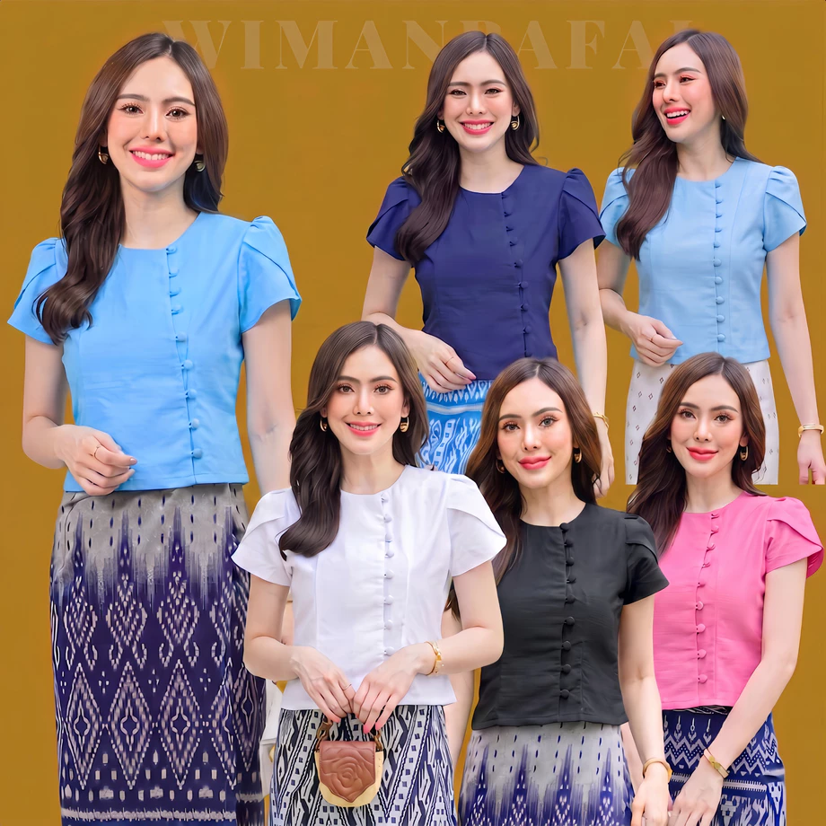️เสื้อพื้นเมืองผู้หญิงรุ่นลิซ่า เนื้อผ้าฝ้ายเกรดA เนื้อนุ่มใส่สบาย