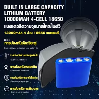 ไฟคาดหัว M78 800W 15000mAh ใช้งานได้ 20ชม. ส่องไกล 1500ม. กันน้ำฝน มี USB ชาร์จมือถือ สำหรับตกปลา เดินป่า แคมป์ปิ้ง