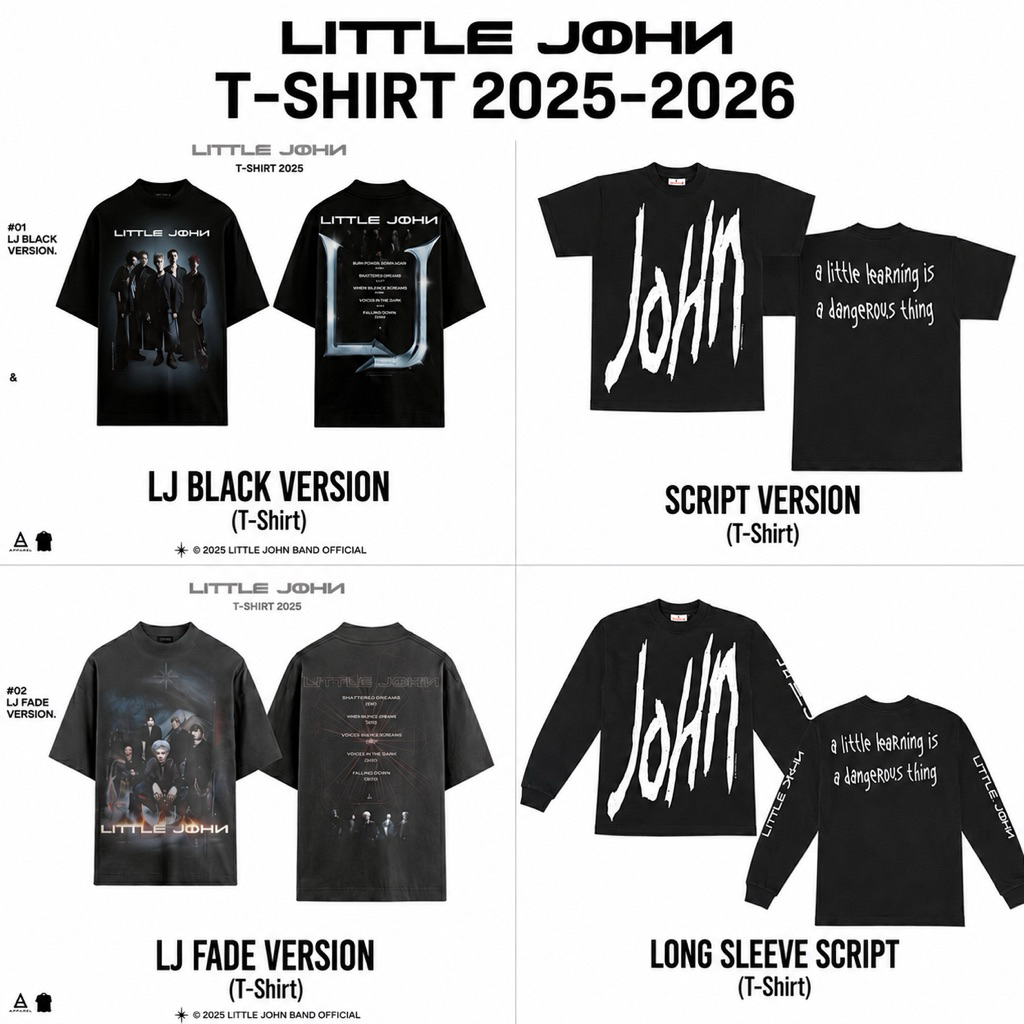 [📌พร้อมส่ง แท้100%] เสื้อ LITTLE JOHN LJ FADE Version สีดำเฟด🩶