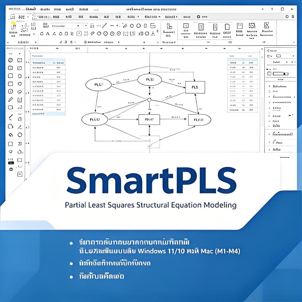 SmartPLS 4.1.1.6 โปรแกรมวิเคราะห์ข้อมูลเชิงปริมาณ PLS-SEM สำหรับนักวิจัย สมาชิก 3 ปี Windows Mac