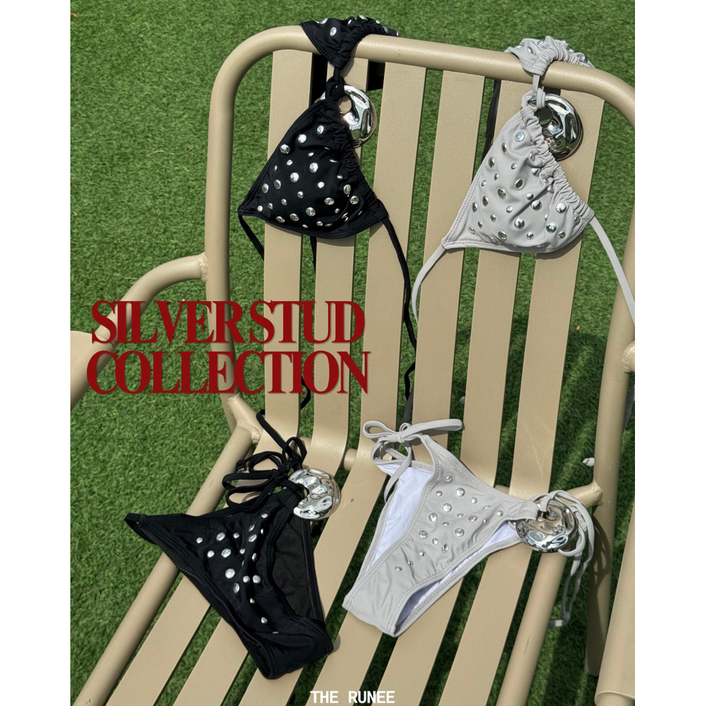 Silver Stud Collection บิกินี่ดีไซน์แต่งหมุดเงิน พร้อมตัวชาร์มสามารถถอดได้
