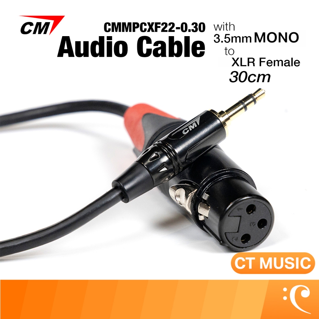 CM CABLE cmmpcxf22-0.30 XLR Female to TRS 3.5mm 30 cm MONO In-Ear Mornitor สายแปลง