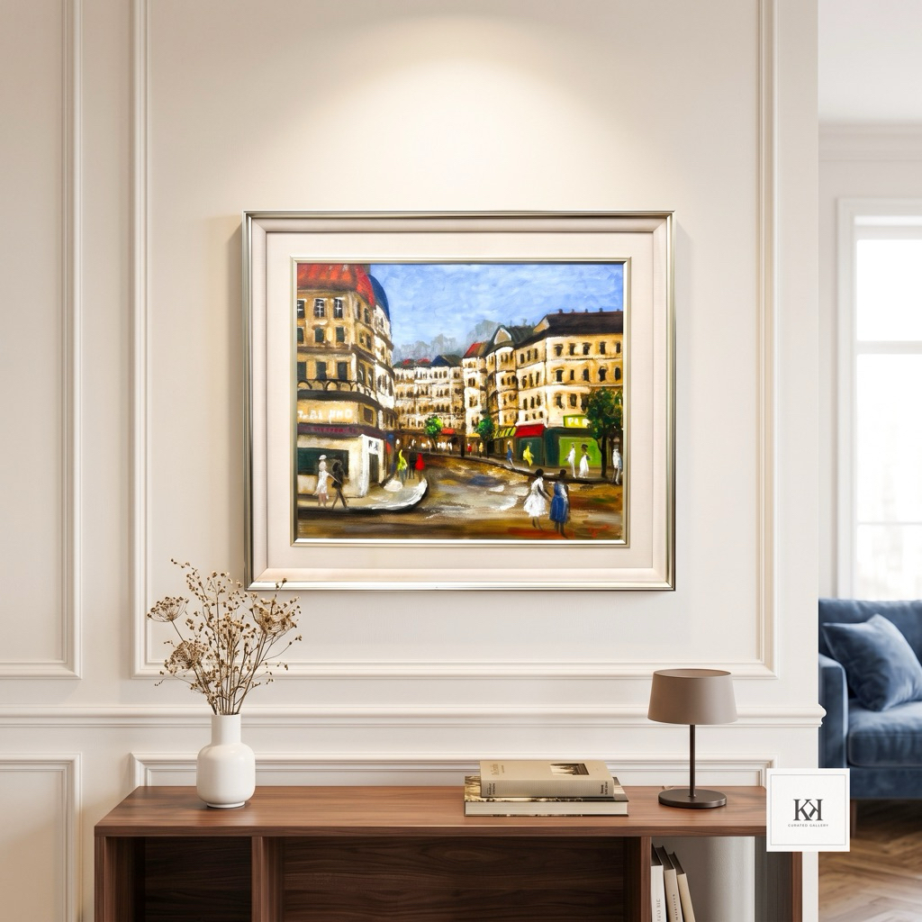 ภาพวาดสีน้ำมันทิวทัศน์เมืองปารีส (Paris Landscape / パリ風景)  ศิลปิน: Kajiki Yasushi