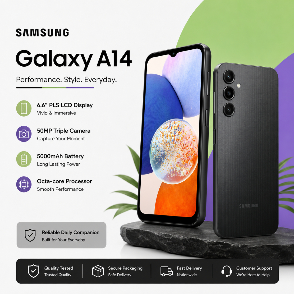 Samsung A14 5G (ram8/256GB) รองรับ RAM Plus ชิปเซต Exynos 850 l ประกันศูนย์ไทย