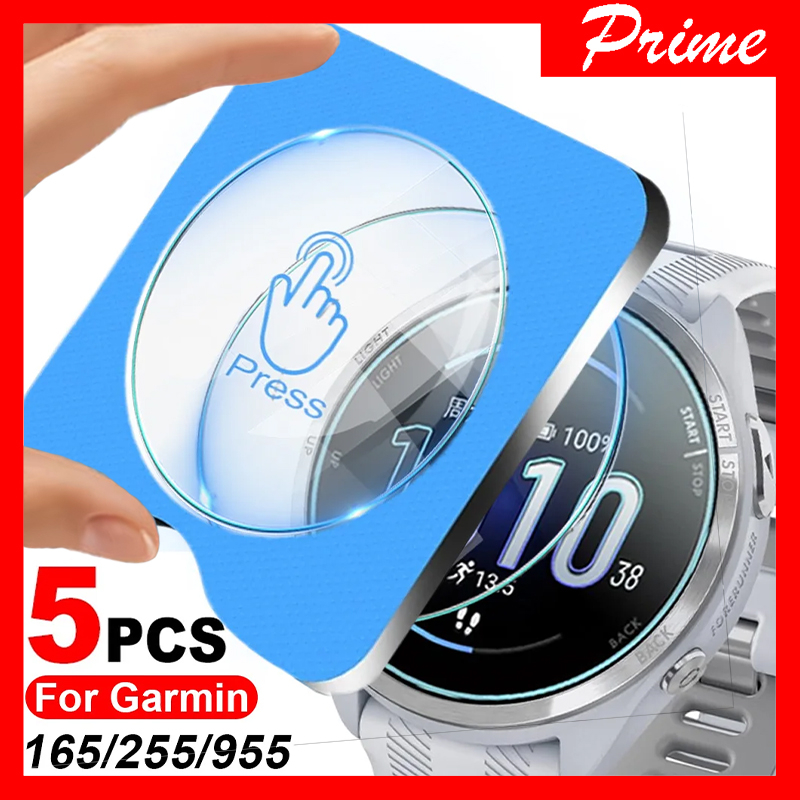 1/5 ชิ้นติดตั้งง่ายชุดกระจกนิรภัยสำหรับ Garmin Forerunner 255 165 955 70 170 HD Anti - scratch ป้องกันหน้าจอฟิล์ม