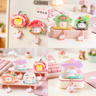 (ย110) โมเดลแม่เหล็ก : Meow Meow Refrigerator Magnet Little เปิดไฟได้