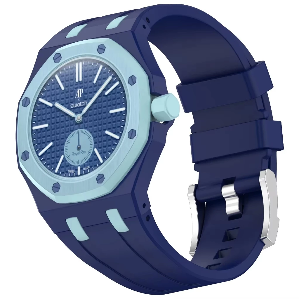 ส่งจากไทย สาย Silicone สําหรับ AP X Swatch Royal Pop แปลงเป็นนาฬิกาข้อมือ - Sam's Royal Poppers