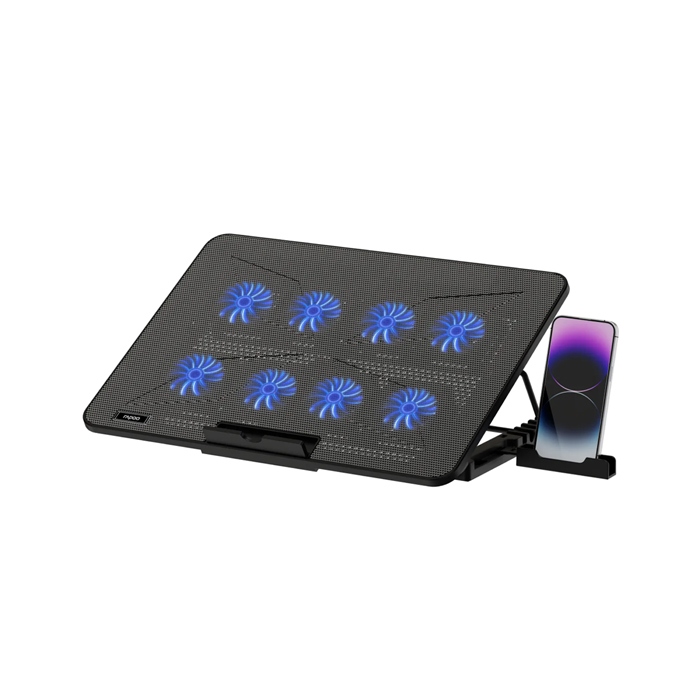 Rapoo COOLING PAD RAPOO CF300 - BLACK (ปรับได้ 7 ระดับ) (อุปกรณ์ระบายความร้อนโน้ตบุ๊ค)