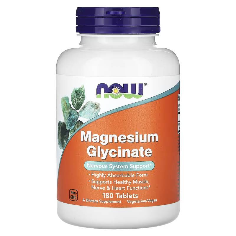 แมกนีเซียม ไกลซิเนต, NOW Foods, Magnesium Glycinate, 100 mg