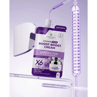 ((แยกซอง)) ครีมบูสบูส ฟาวเดอร์สกิน Founderskin Vitamin Preb Boost Boost Cream ครีมวิตามินบำรุงผิวหน้าสูตรเข้มข้น 8 g.