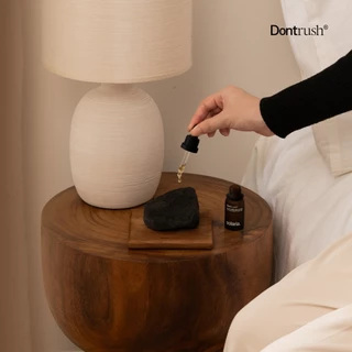 Dontrush หินหอมภูเขาไฟบนถาดไม้สักพร้อมนํ้ามันหอมระเหย - "ELEMENT" LAVA STONE WITH ESSENTIAL OIL