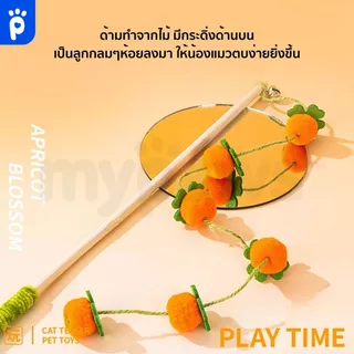 My Paws ไม้ตกแมว ขนนกสีรุ้ง ของเล่นแมว