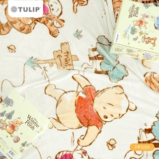 Tulip Fleece 60x80 นิ้ว ลาย PF009 หมีพู Winie The Pooh ลิขสิทธิ์แท้ Disney ดิสนีย์ ผ้าห่มฟลีซขนาดใหญ่ 5 ฟุต