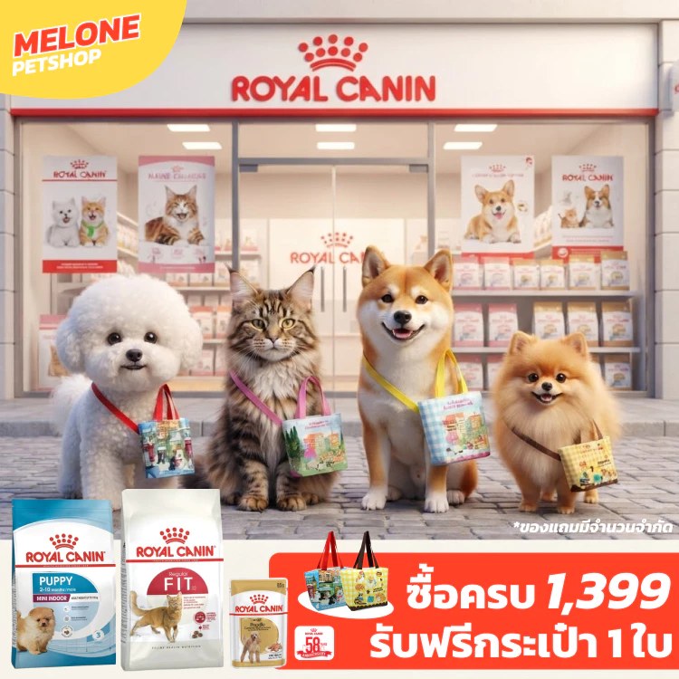 [ของแถม] Royal Canin 58th x Melone ซื้อครบ 1,399 แถมฟรีกระเป๋า