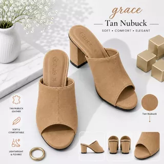 GRACE รุ่นคาดแผ่น(พรี่เมี่ยม) รองเท้าส้นสูง 2.5 นิ้ว ไซส์ 36-43