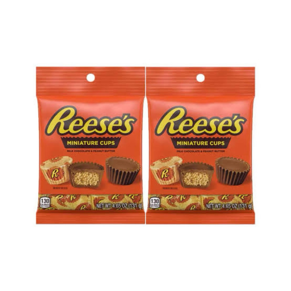 Reese's Miniature Cups MIlk Chocolate & Penaut Butter น้ำหนัก 131 กรัม พร้อมส่งงงงง