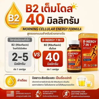 B-NERGY 7 in1เวียนหัวโคลงเคลง • อ่อนเพลีย ไม่มีแรง • ง่วงหลังอาหาร/ดื้ออินซูลิน B2 Q10 inositol