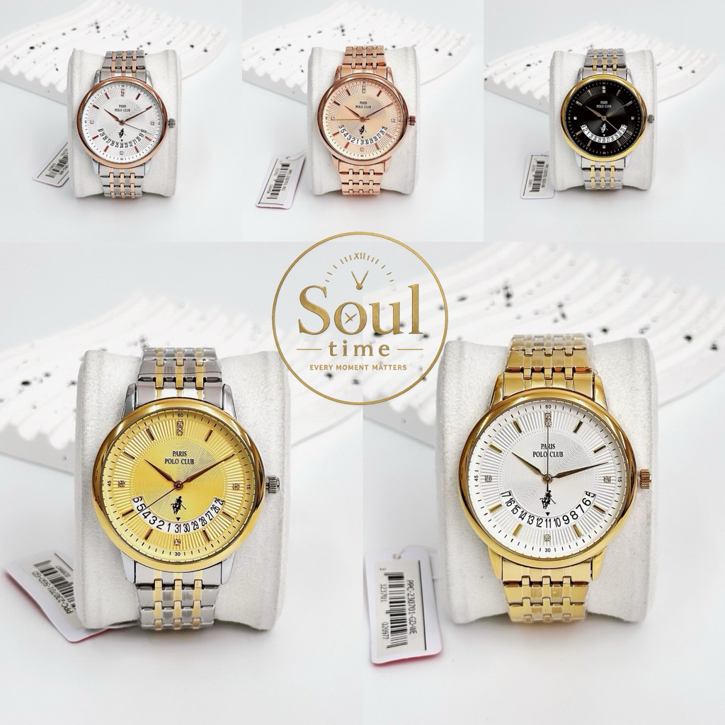 Polo Club Watch PPC-230701 นาฬิกาหญิง กันน้ำ หน้าปัด 40 มม. ของแท้ ประกันศูนย์ไทย 1 ปี