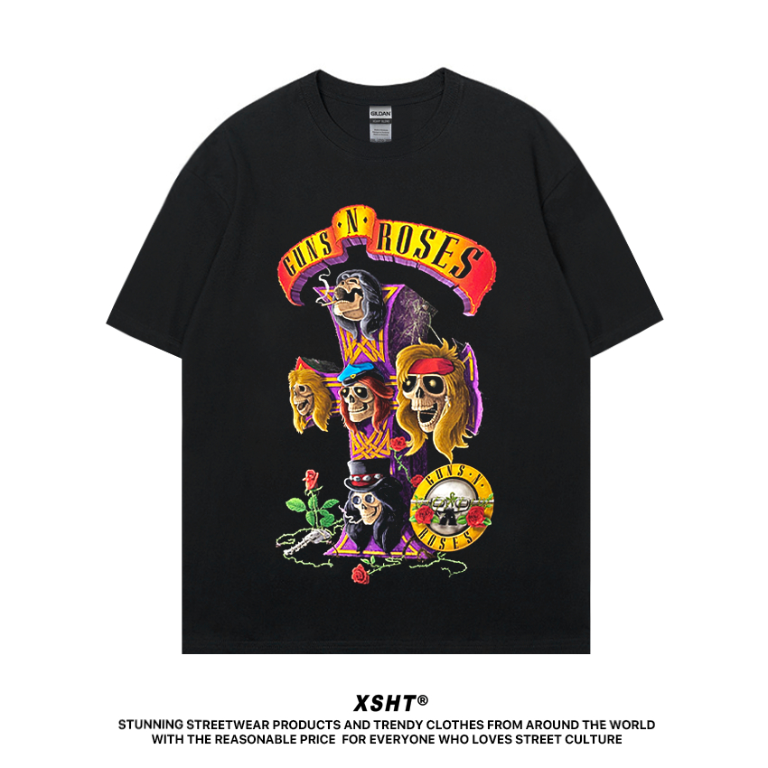 พร้อมส่ง เสื้อ Guns N' Roses - Cross 3D Tee - Black (สีดำ) by XSHT