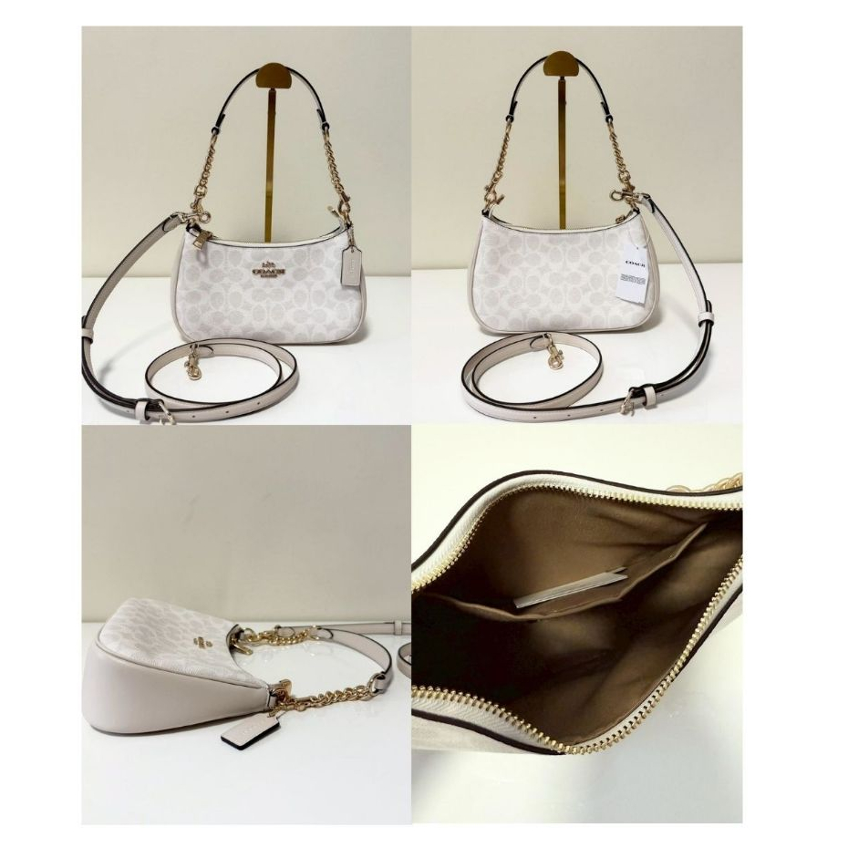 ของพร้อมส่งในไทย  จัดส่งแมส กระเป๋าถือผู้หญิง TERI SHOULDER BAG  IN SIGNATURE CANVAS CV933