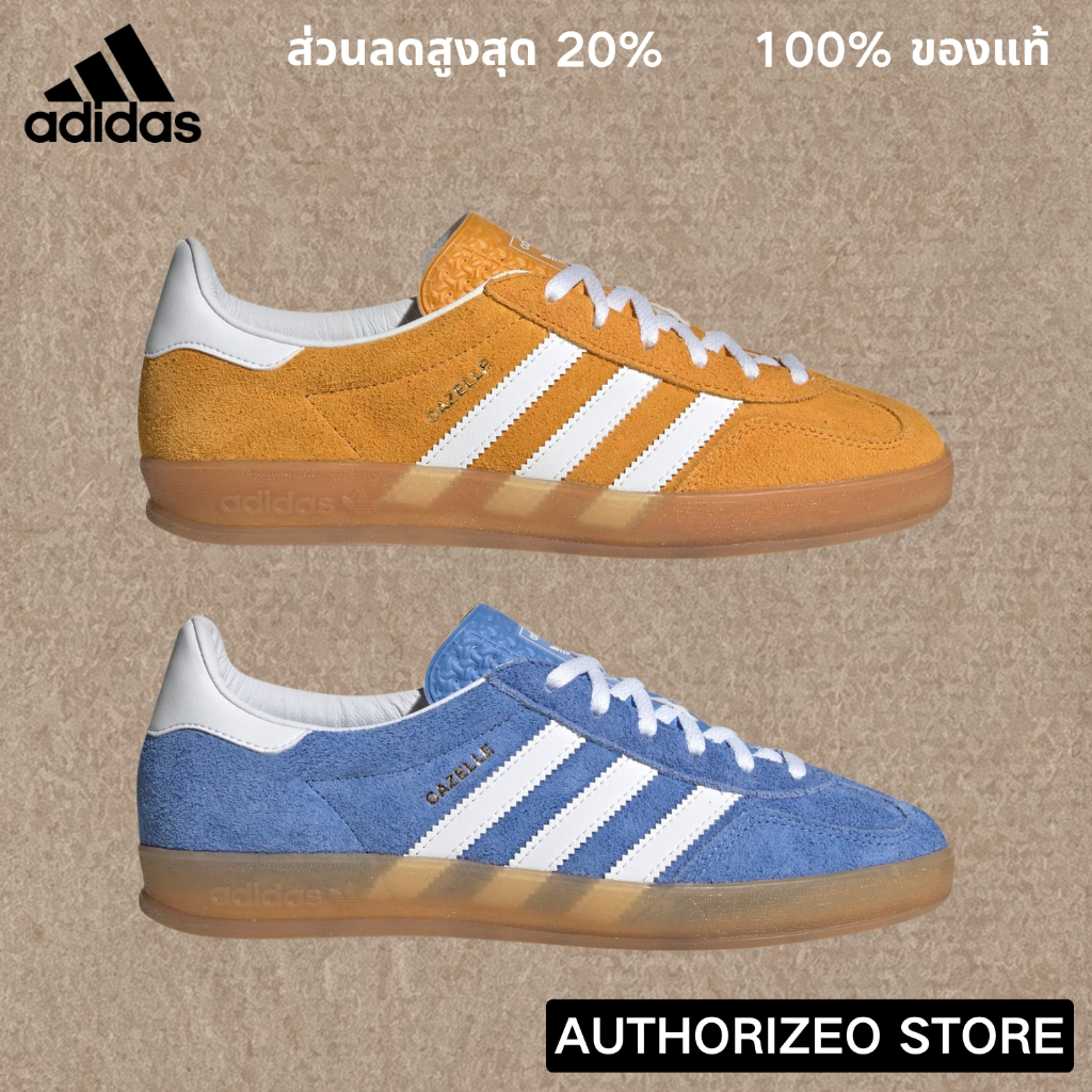 【พร้อมส่งของแท้】Adidas Gazelle Indoor Shoes HQ8717 รองเท้าลำลอง