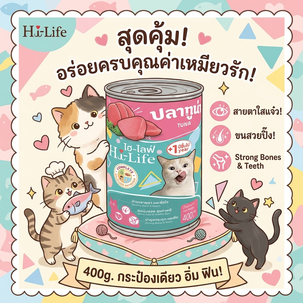 Hi-Life Mackerel ไฮ-ไลฟ์ ปลาทูน่า ขนาด 400 g.