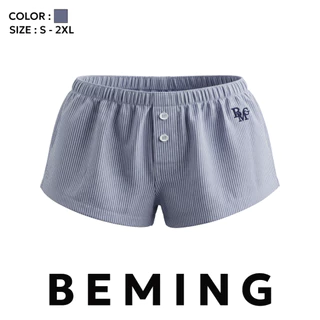 Bemingshorts060(S-2XL) - Doo Shorts - กางเกงขาสั้นเอวยางยืดลายทางดีไซน์สวมใส่ง่าย