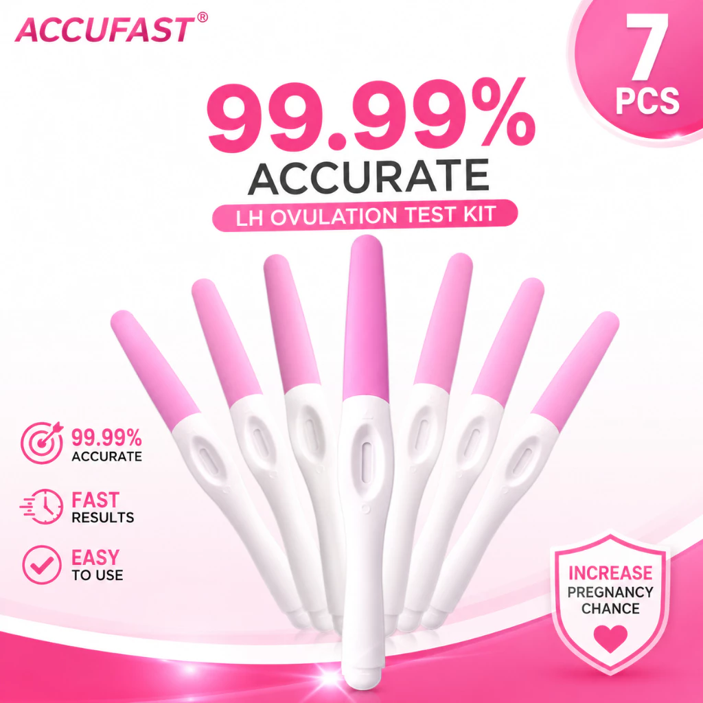 ACCUFAST ที่ตรวจไข่ตก แบบปากกา 7 ชิ้น LH Test ความแม่นยำ 99.99% ตรวจฮอร์โมน LH วางแผนมีบุตร ใช้งานง่าย