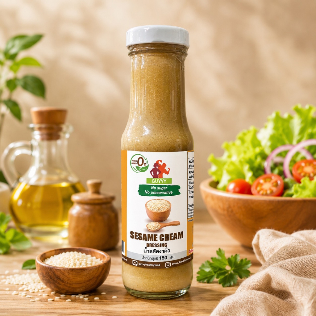 น้ำสลัดออแกนิค Clean Food เพื่อสุขภาพ By Guyvy Healthy Food 150 กรัม/1 ขวด (มี 6 รสชาติ)