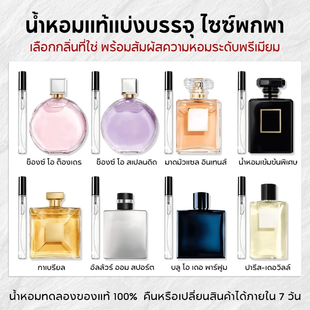 น้ำหอมพกพาขนาด 10ml Bleu & Tendre Eau de Parfum & Homme Sport EDP/EDT น้ำหอม unisex น้ำหอมยอดนิยม